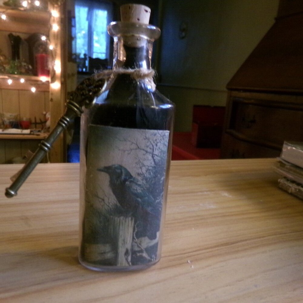 recycled old glass bottle.